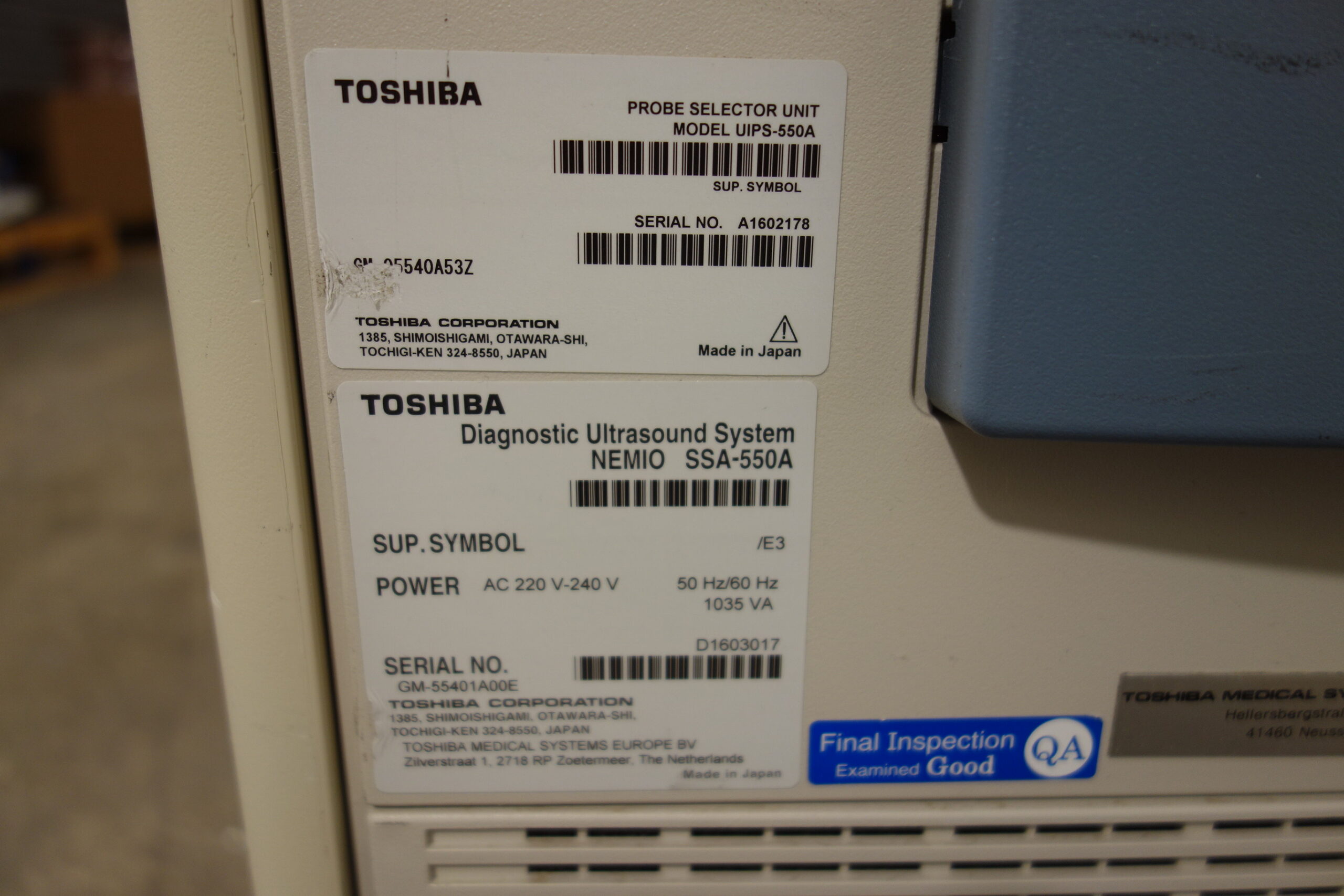 Toshiba Nemio 20 Bj. 2004 2 Sonden + Printer 012